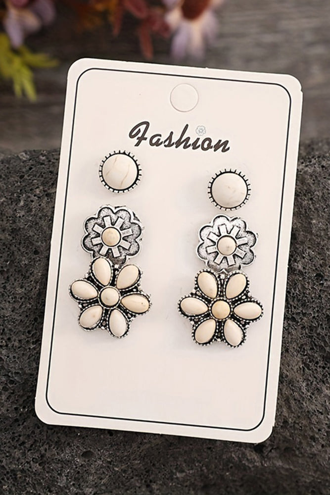 3 Piece Set Western Stud Earrings