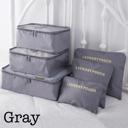 Gray 6 Piece Travel Organizer