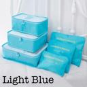 Light Blue 6 Piece Travel Organizer