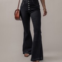  Lydia High Waist Button Front Flare Jeans