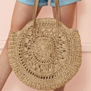  Mavis Bohemian Straw Woven Round Bag