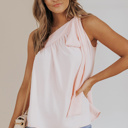  Chana Tie On Shoulder Sleeveless Top