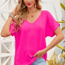  Laurel V Neck Short Sleeve Blouse