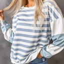  Elina Striped Pullover Sweatshirt