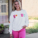  Howdy Patch Graphic Casual Sweatshirt