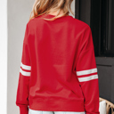  Lennon Varsity Striped Oversized Sweatshirt