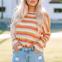  Harper Stripe Long Sleeve Knitted Sweater