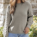  Remi Cable Knit Sleeve Sweater