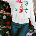  Selah Merry & Bright Round Neck Casual Sweater