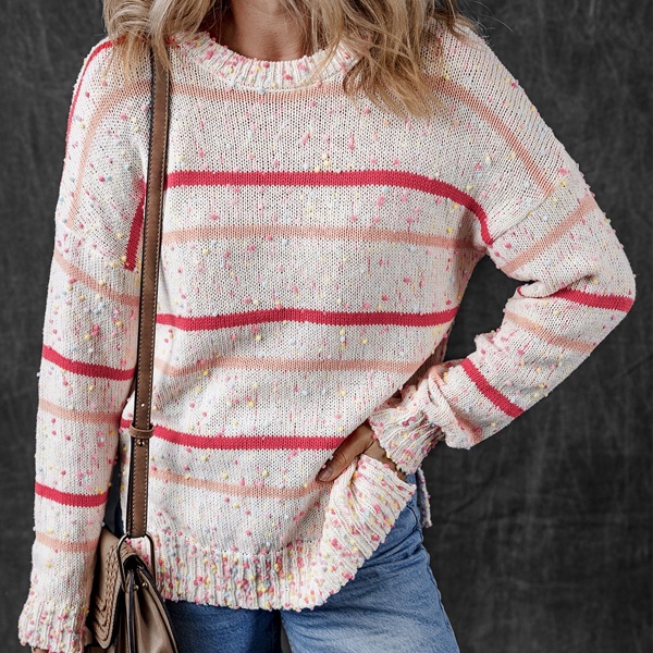 Ruthie Striped Confetti Knit Sweater