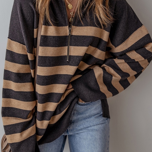 Adeline Stripe Oversized Sweater