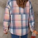  Addison Plaid Flap Pockets Shacket