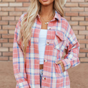  Natalie Plaid Button Up Shacket