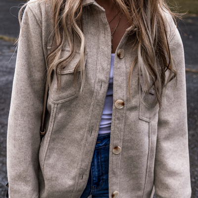 Sadie Flap Pockets Buttoned Shacket