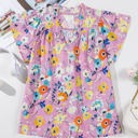  Aadhya Flutter Sleeve V Neck Floral Top