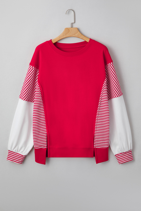 Aaliyah Patchwork Sleeve Colorblock Sweatshirt