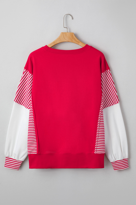 Aaliyah Patchwork Sleeve Colorblock Sweatshirt