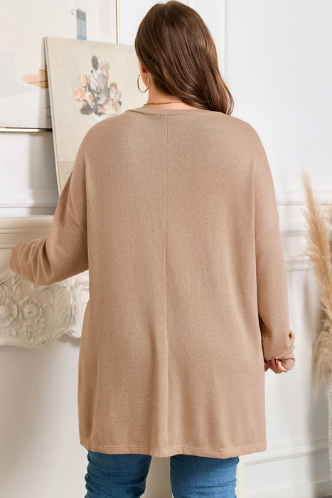 Abby Shoulder Knit Tunic PLUS Top