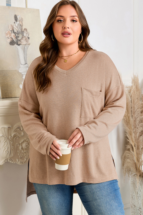 Abby Shoulder Knit Tunic PLUS Top