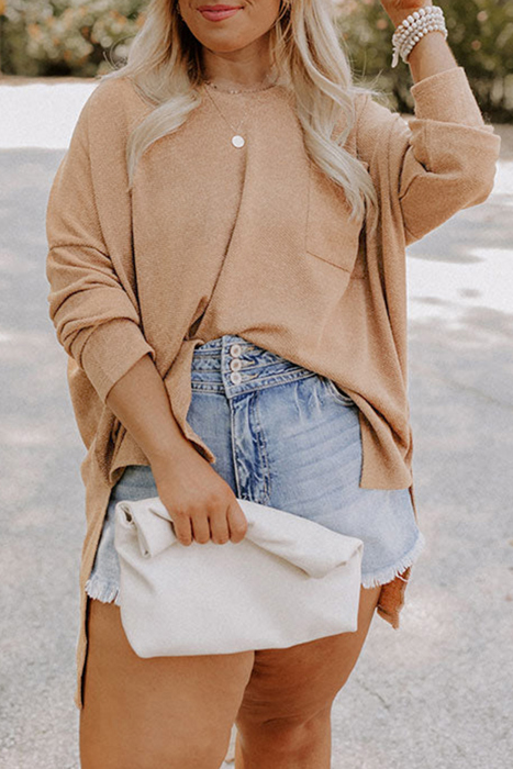 Abby Shoulder Knit Tunic PLUS Top