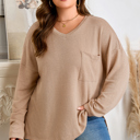 Parchment 2X Abby Shoulder Knit Tunic PLUS Top