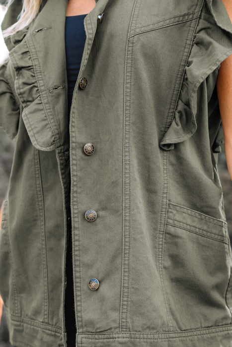 Abigail Bay Ruffled Patchwork Jacket