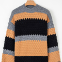 Khaki Medium Abigail Block High Baggy Sweater