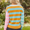  Abigail Block Striped Pullover Sweater