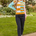  Abigail Block Striped Pullover Sweater