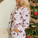  Abigail Christmas Deer Printed Shirt