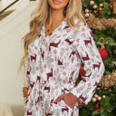  Abigail Christmas Deer Printed Shirt