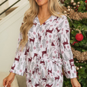  Abigail Christmas Deer Printed Shirt