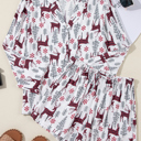  Abigail Christmas Deer Printed Shirt