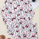  Abigail Christmas Deer Printed Shirt