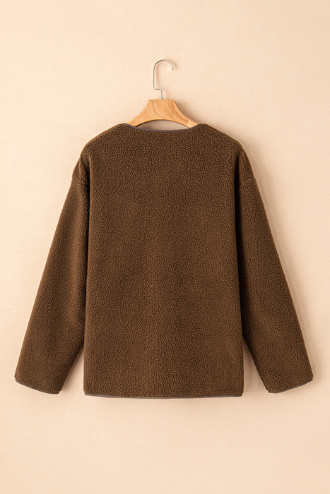 Abigail Coffee toggle Teddy Coat