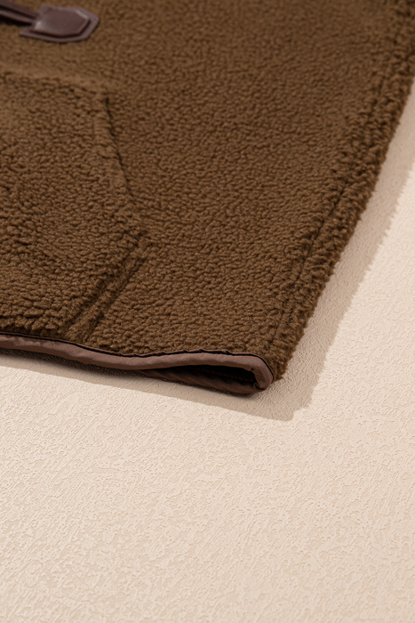 Abigail Coffee toggle Teddy Coat