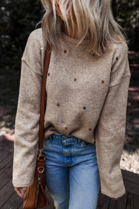 Abigail Detail Drop Shoulder Sweater