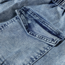  Abigail Drawstring Elastic Waistband Jeans