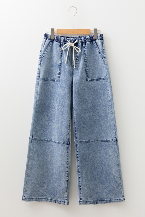 Abigail Drawstring Elastic Waistband Jeans