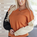  Abigail Edge Bubble Sleeve Sweater
