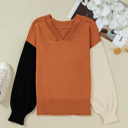  Abigail Edge Bubble Sleeve Sweater