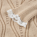  Abigail Lace Patchwork Sleeve Sweater