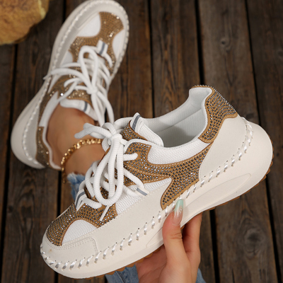 Abigail Lace Up Breathable Sneakers