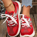  Abigail Lace Up Breathable Sneakers