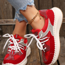  Abigail Lace Up Breathable Sneakers