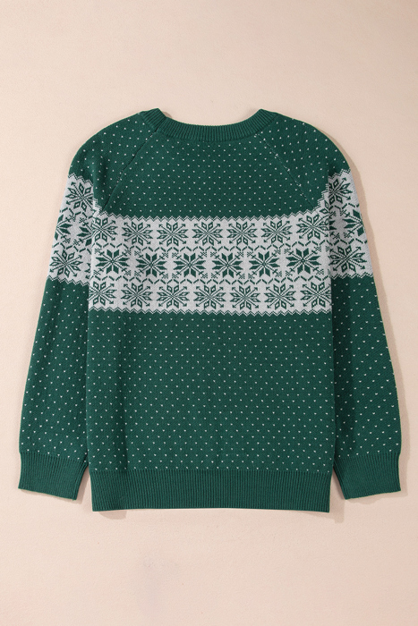 Abigail Pattern Drop Shoulder Sweater