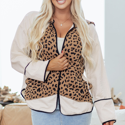 Abigail Piping Open Front Jacket