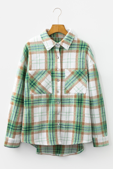 Abigail Plaid Casual Flannel Shacket