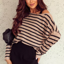  Abigail Shoulder Loose Sleeve Sweater