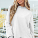  Abigail Shoulder Reversible Mock Sweatshirt
